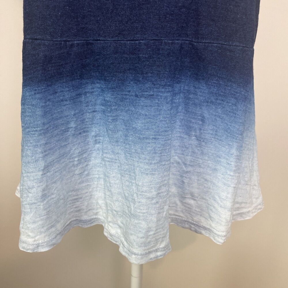 Pure Jill J.Jill Indigo Sleeveless Tank Ombre Dip Dye Casual Blue Womens Size XS - Picture 6 of 9
